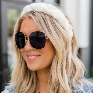 Cream Braided Headband